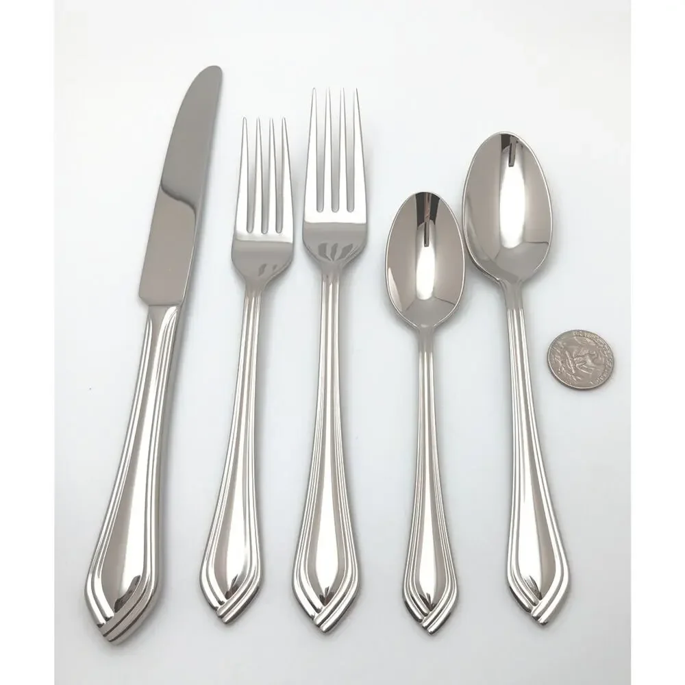 Reed & Barton Brookhaven 5 Piece Place Set 18/10 Stainless Flatware Vietnam
